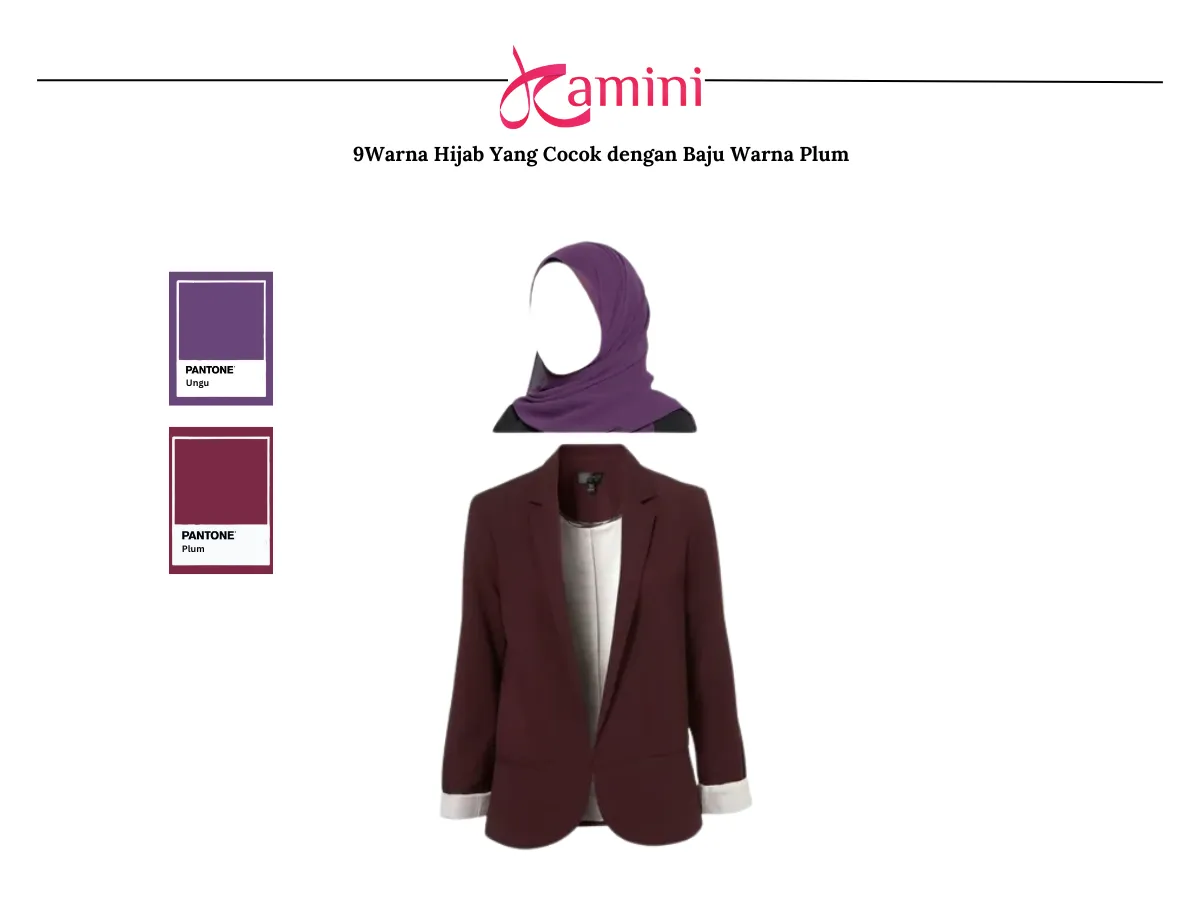 Warna Hijab Yang Cocok Untuk Baju Warna Plum - Ungu_