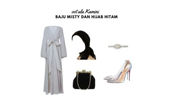 Atasan Misty dan Hijab Hitam_