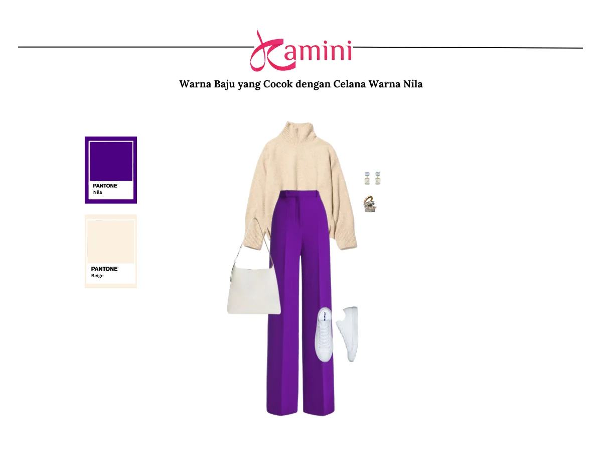 Celana Nila dan Baju Beige