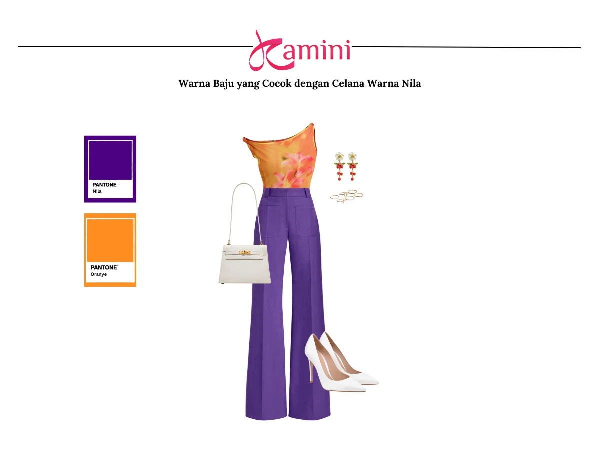 Celana Nila dan Baju Oranye