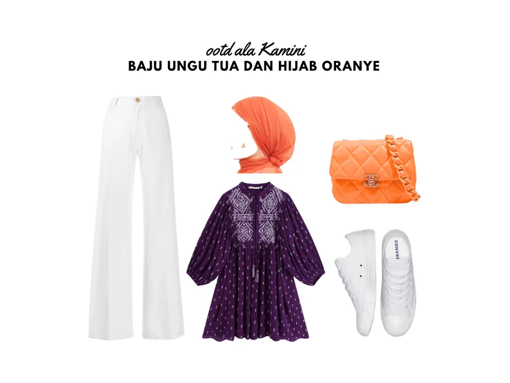 Baju Ungu dan Jilbab Oranye_