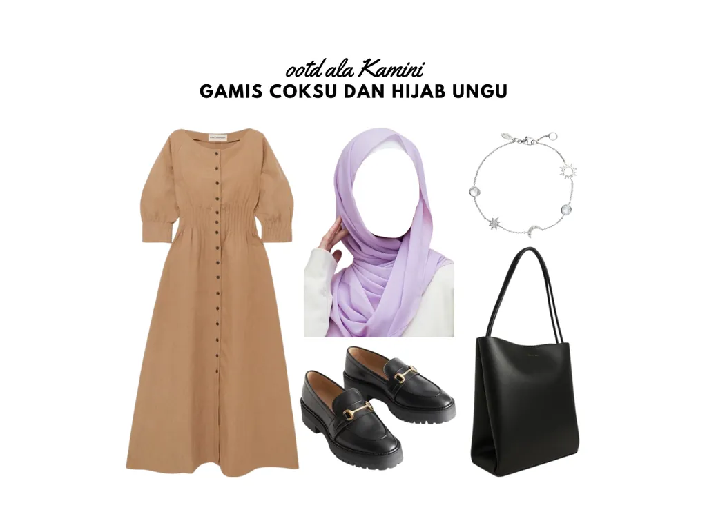 Gamis Coksu dan Hijab Ungu_