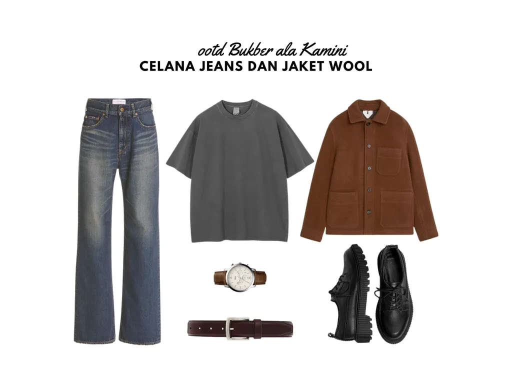 OOTD Buka Bersama Pria - Celana Jeans dan Jaket Wool_