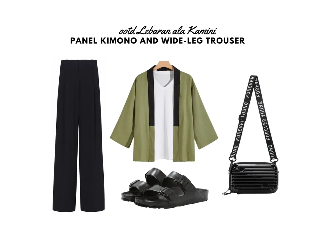 OOTD Lebaran Pria - Panel Kimono dan Wide-Leg Trouser_