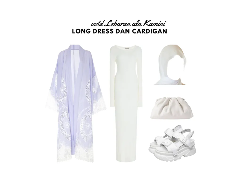 OOTD Lebaran Remaja - Long Dress dan Cardigan_