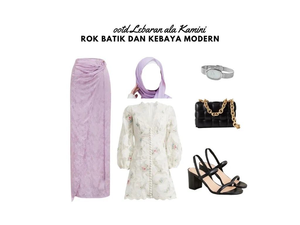 OOTD Lebaran Remaja - Rok Batik dan Kebaya Modern_