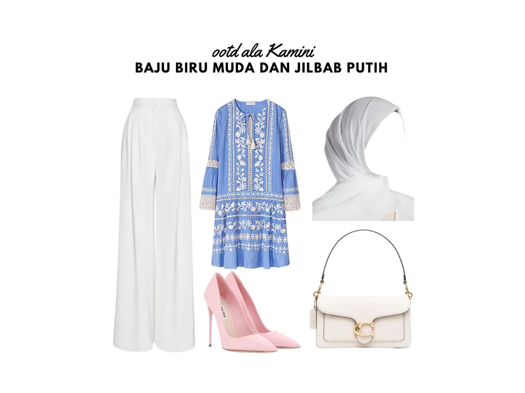 Baju Biru Muda dan Jilbab Putih_