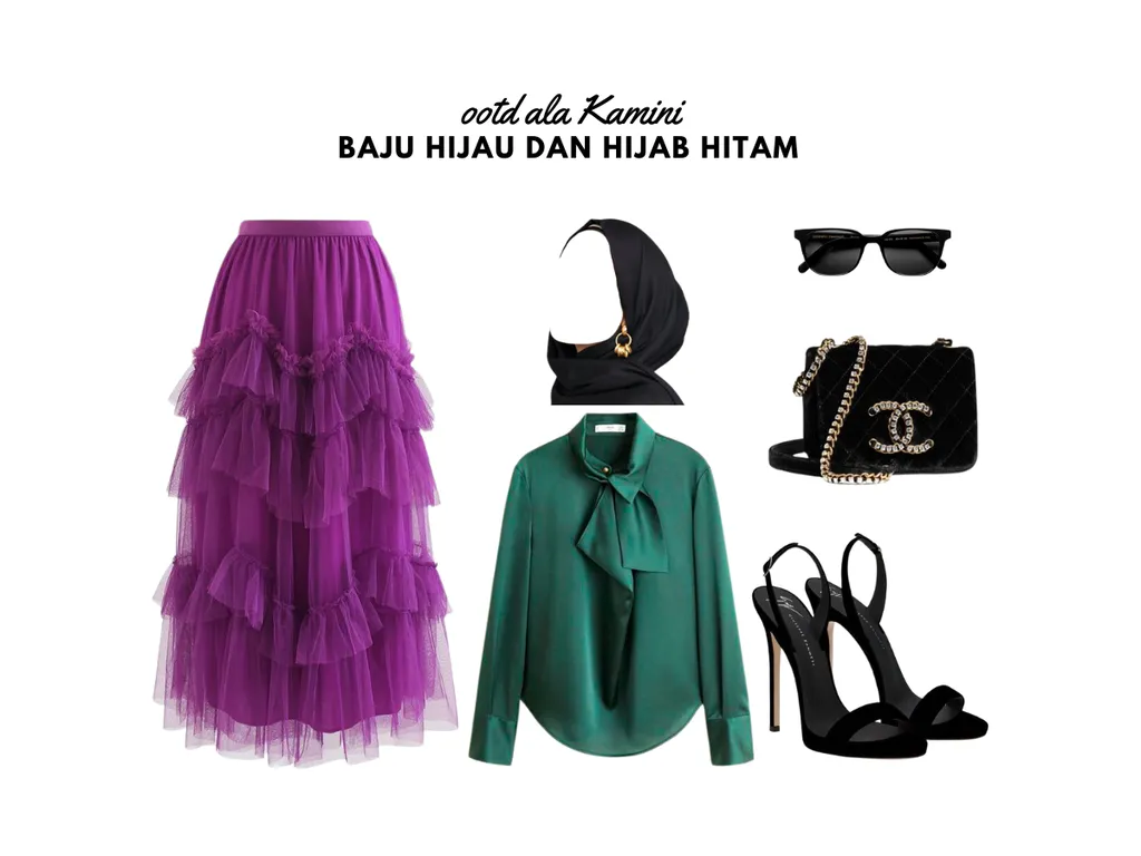 Baju Hijau dan Hijab Hitam_