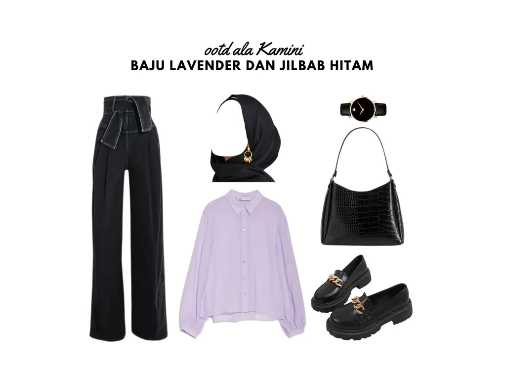Baju Lavender dan Jilbab Hitam_