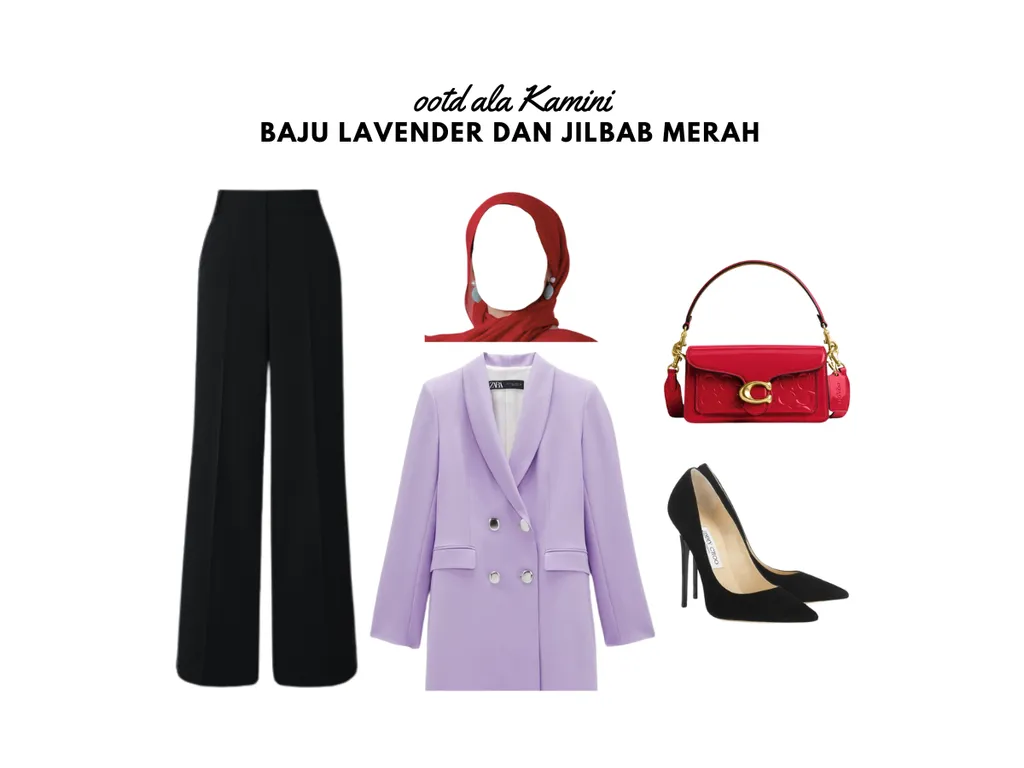 Baju Lavender dan Jilbab Merah_
