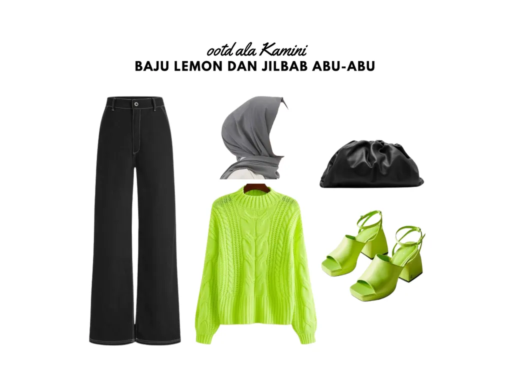 Baju Lemon dan Jilbab Abu-Abu_