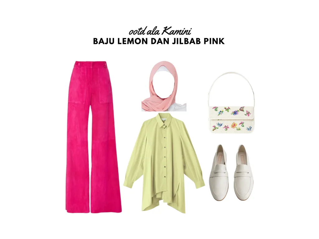 Baju Lemon dan Jilbab Pink_