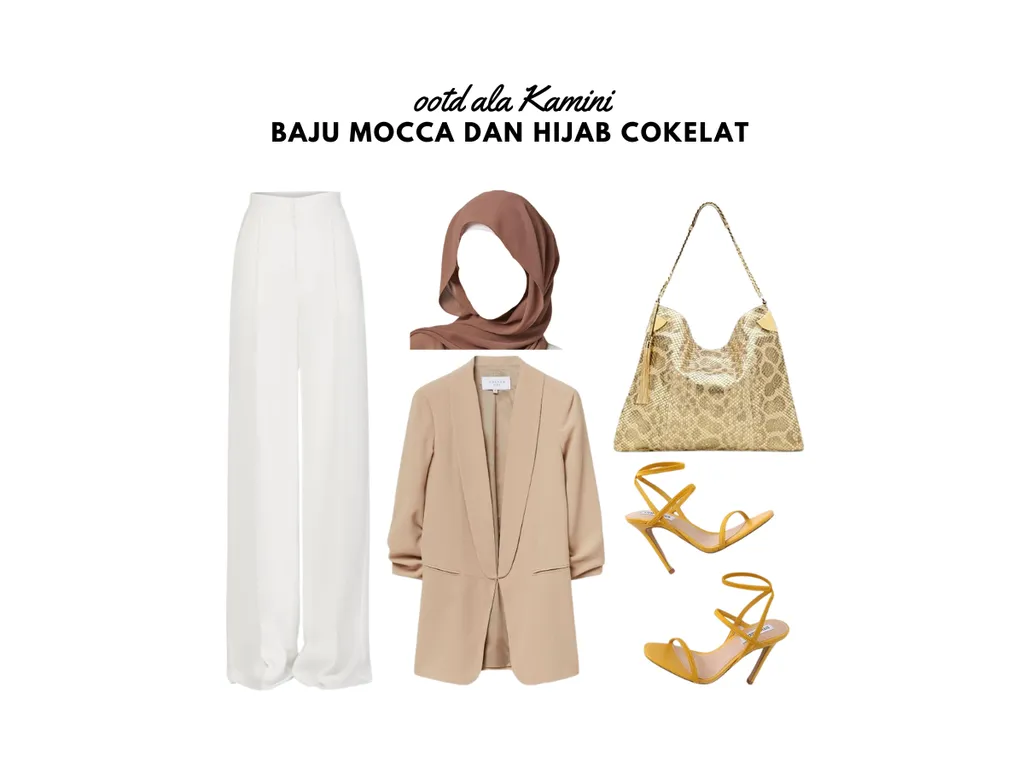 Baju Mocca dan Hijab Cokelat_