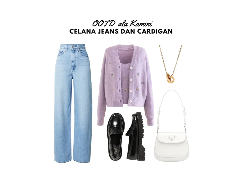 OOTD Celana Jeans dan Cardigan_