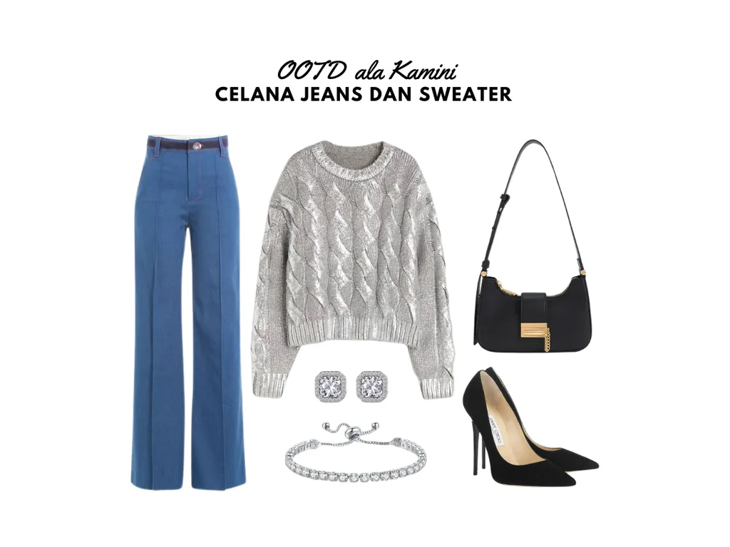 OOTD Celana Jeans dan Sweater_