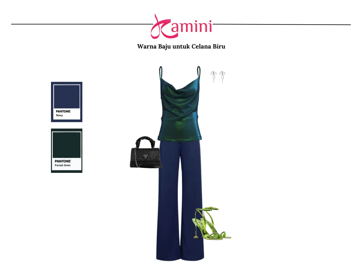 Celana Biru dan Bau Warna Forest Green_