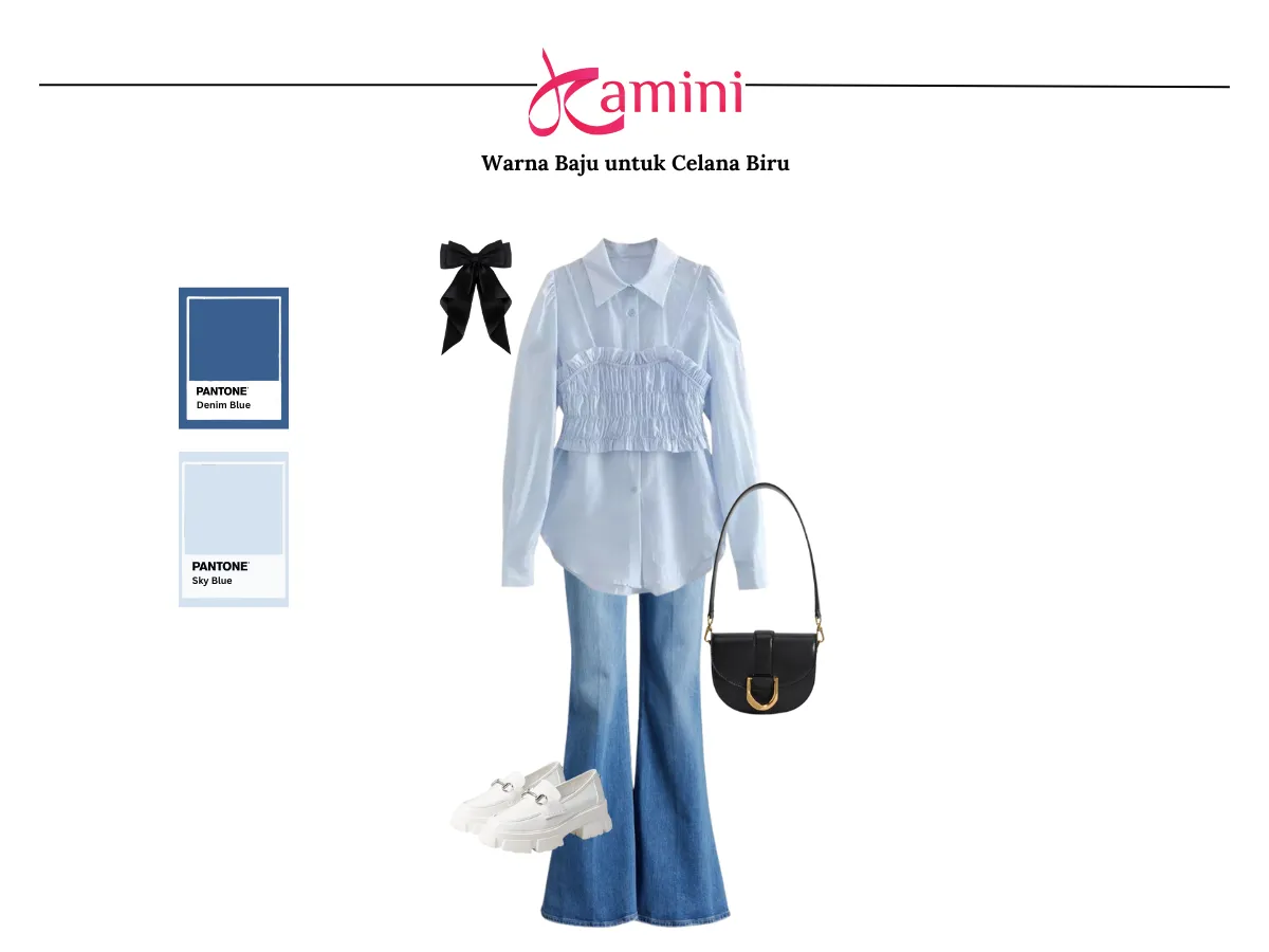 Celana Biru dan Bau Warna Sky Blue_