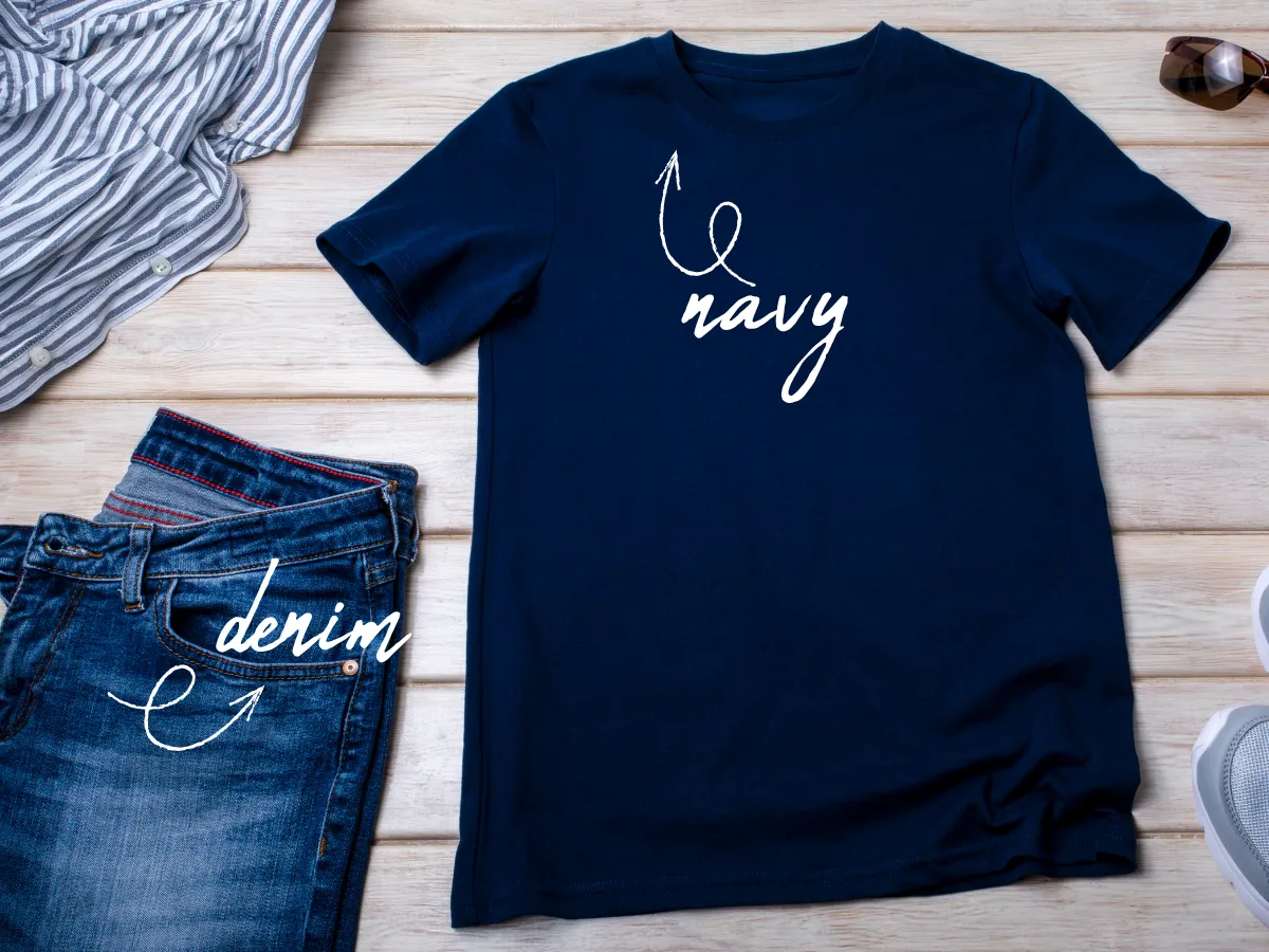 1. Warna Dasar Denim Lebih “Lembut”, Sementara Navy Lebih “Dalam” _